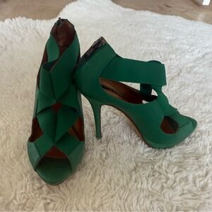 Zara Emerald Green Strappy Heels